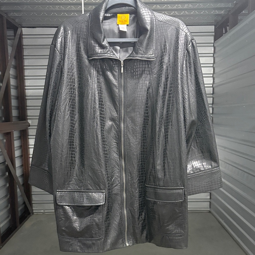 Ruby Rd. Black Textured Jacket - Picture 3 of 4